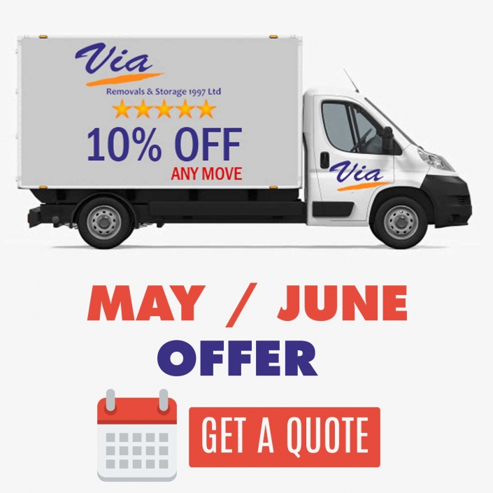 Save 10% on House Removals in May and June 2019