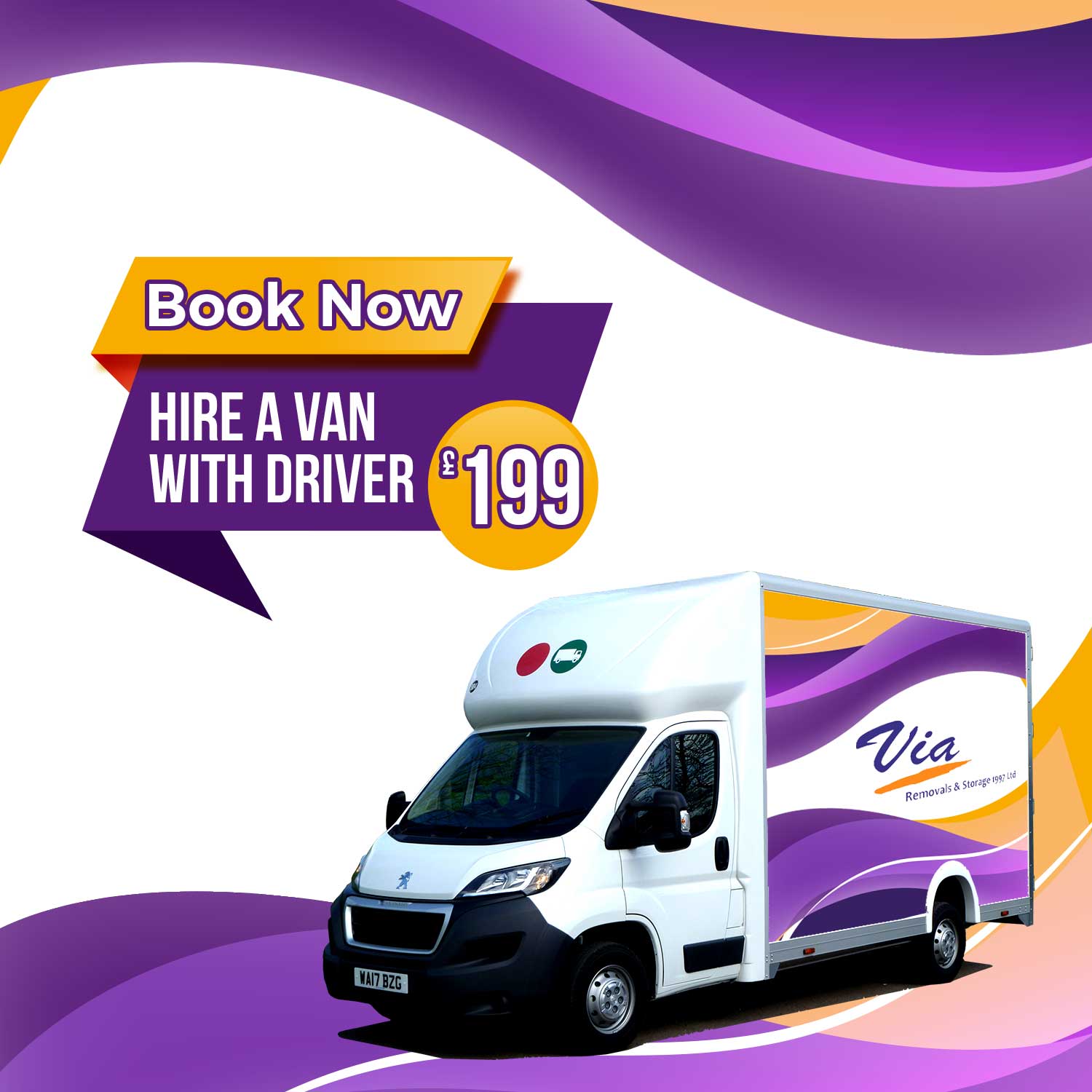 Hire a Van for Moving House 10 Hours for £199 Via Removals Van Hire
