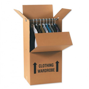 Clothing wardrobe boxes for moving